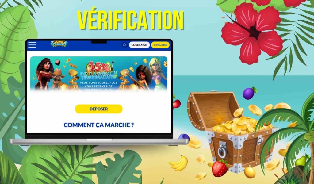 Étapes de vérification de compte pour Lucky Treasure Casino France