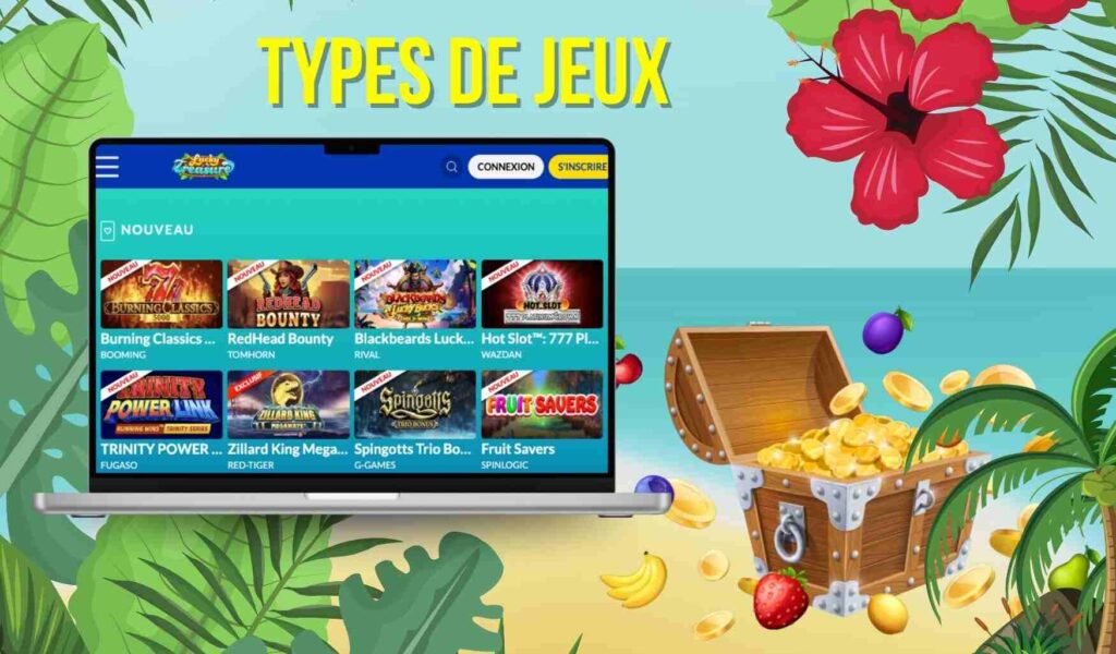 Explorer les types de jeux de Lucky Treasure Casino France