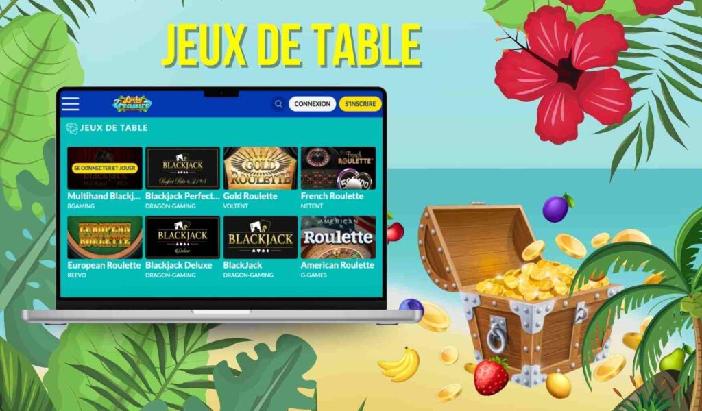 Lucky Treasure Casino France Jeux de table